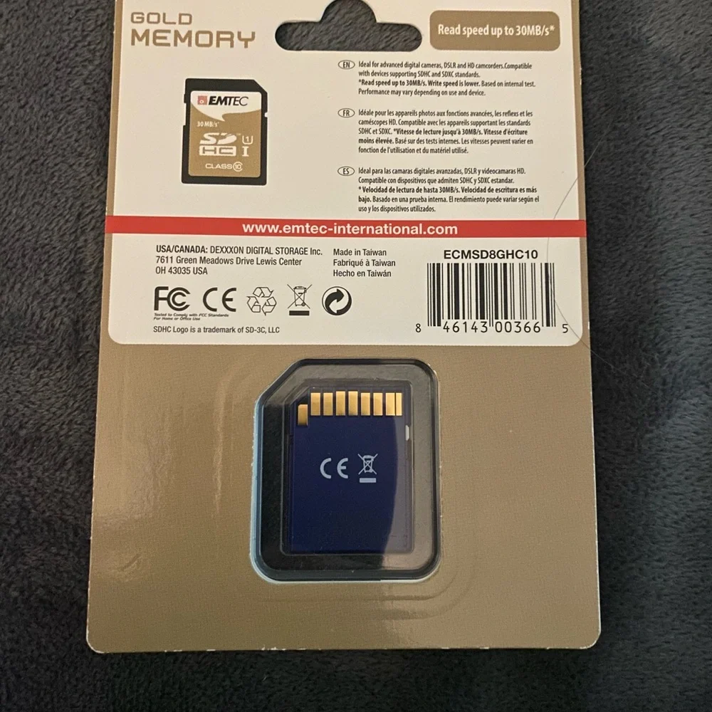 EMTEC 8 GB Class 10 Jumbo Extra SDHC Memory Card